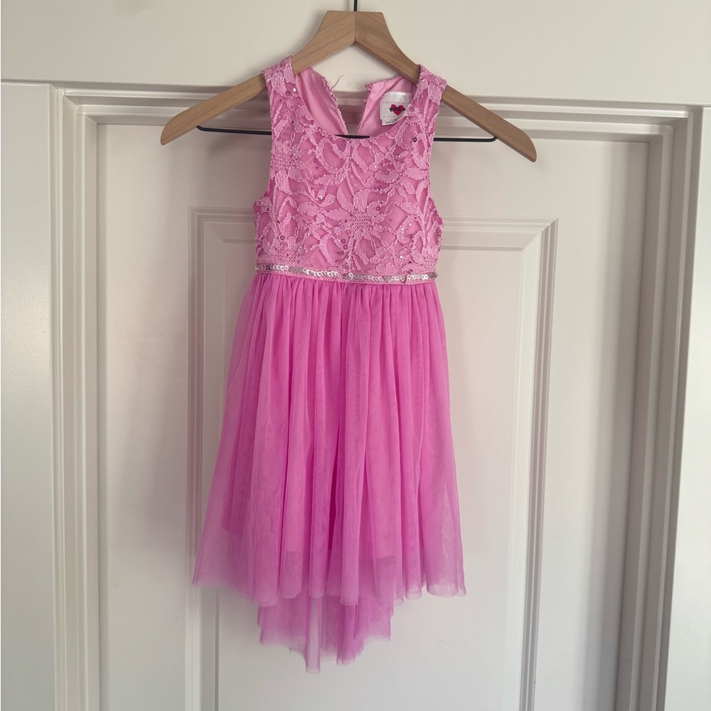 Pink Lace Kids Dress